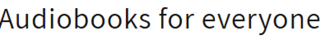 Audiobooks for everyone US